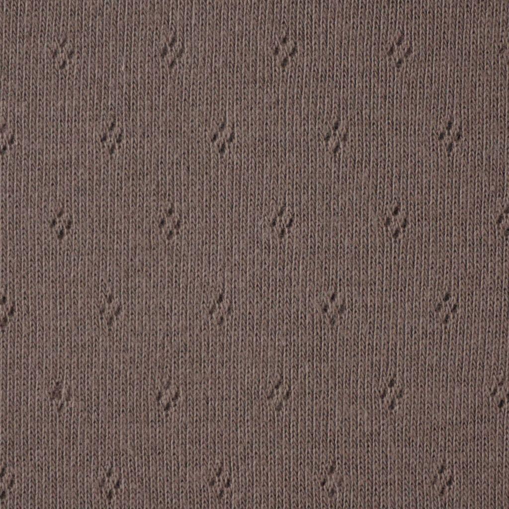Ajour Jersey Feinstrick taupe braun
